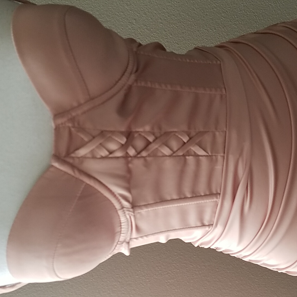 Oh Polly Ruched Corset Satin Minidress - Picture 5 of 12